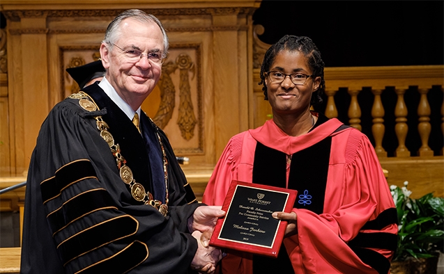 Professor Melissa Jenkins receives the 2019 Schoomaker Award for Community Service